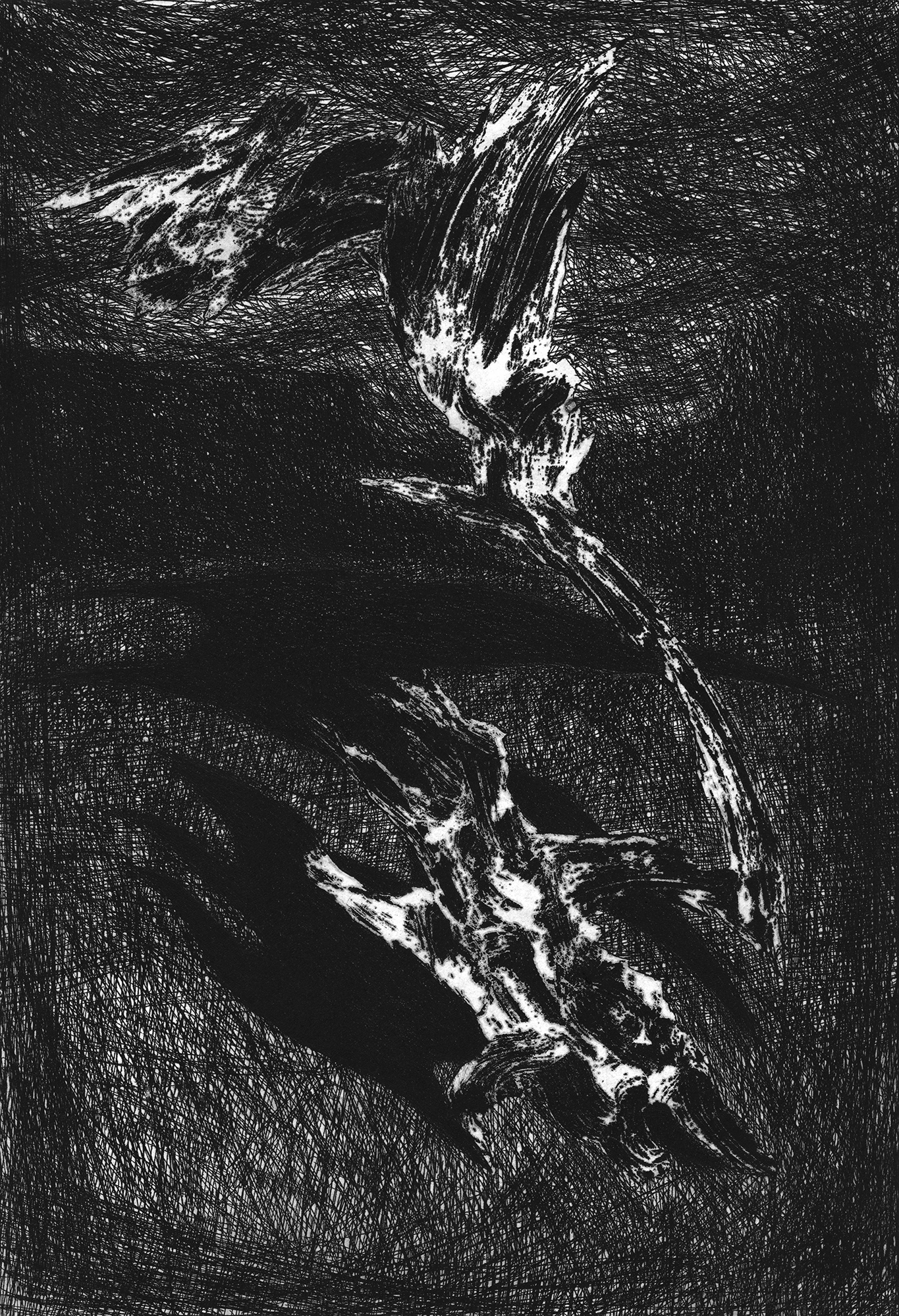 Tra il tempo e il cavaliere - acquaforte - incisione sezione 5_1